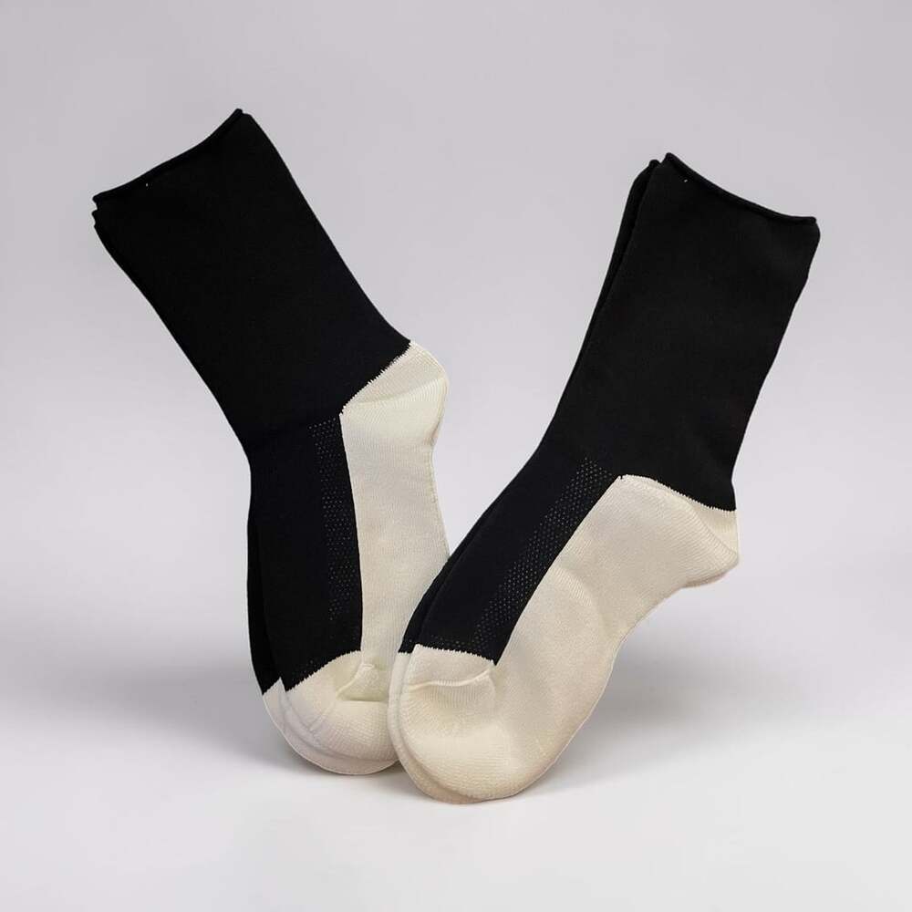 Hike Footwear Black And White Colorblock Crew Socks